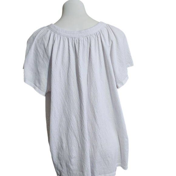 Just My Size White Beaded Neckline top Size 2X - Picture 2 of 7